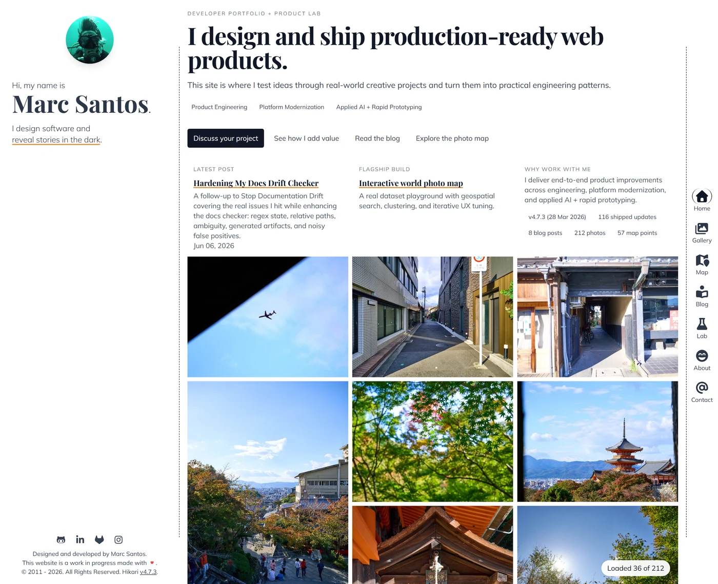 Personal Website screenshot